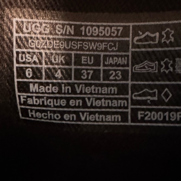 UGG Australia Pixely Mysterious Black Ankle Booties size 6/EU37 - Picture 10 of 12